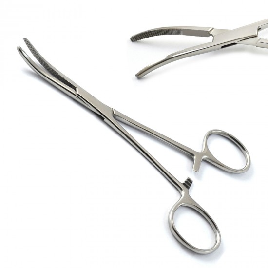 MEDSPO Dental Kelly Forceps Curved 5.5'' Surgical Hemostat Clamp Artery